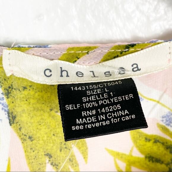 Chelsea Pink Leaf Swimming Top/Cover Up La… - Picture 3 of 7